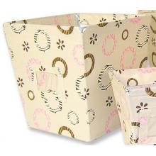 Trend Lab Medium Fabric Storage Bin - Sweet Safari Pink