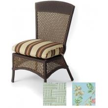 Lloyd Flanders Grand Traverse Armless Dining Chair In Bisque Finish And Lanai Willow Fabric.