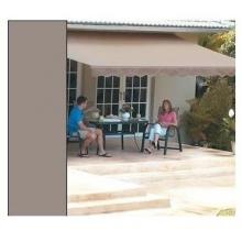 Sunsetter Pro Motorized Awning (11 Ft / Solid Taupe) With Traditional Laminated Fabric With Left Mounted Moter And Wall Bracket