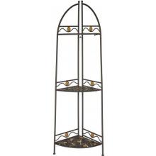 International Caravan Circles Iron Folding Corner Bakers Rack - FH080092