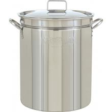 Bayou Classic Pots With Vented Lid 142 Quart Stainless Steel Stock Pot