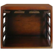 Vinotemp EP-STACK12G Stackable Wood Wineglass Rack Front View