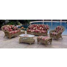 North Cape Montego Resin Wicker Patio Lounge Set With Coffee Table And End Table - Sea Grass
