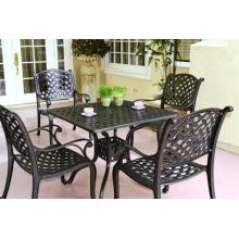 Darlee Nassau Cast Aluminum Outdoor Patio Dining Set With Cushions - 42 Inch Round - Antique Bronze
