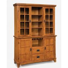Home Styles Arts And Crafts Dining Buffet With Hutch - Cottage Oak - 5180-697