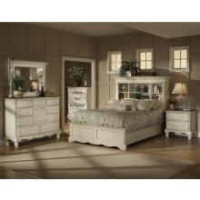 Hillsdale Wilshire Antique White 4 Piece Bookcase Bedroom Set - Queen - 1172572MCSET4