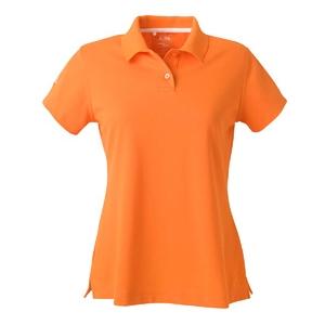 Adidas Golf Ladies ClimaLite Tour Pique Short Sleeve Polo Shirt Small - Tigerlily/White Adidas Golf Ladies ClimaLite Tour Pique Short Sleeve Polo Shirt Small - Tigerlily/White