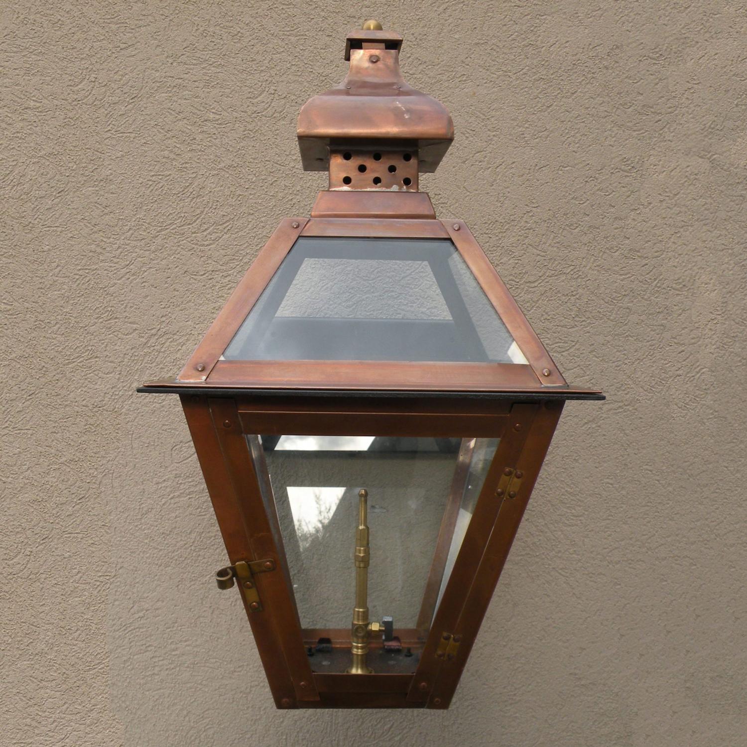 Legendary Lighting Atlas 1 Copper Natural Gas Light With Wall Bracket And Electronic Ignition U ...