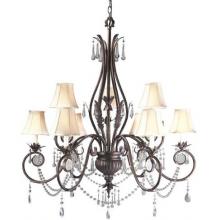 World Imports Berkeley Square Collection Chandelier In Weathered Bronze Finish - 9 Bulbs - 753-62