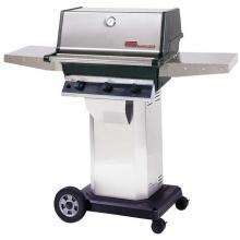 MHP Gas Grills THRG2 Hybrid Natural Gas Grill W/ SearMagic Grids On Stainless Cart