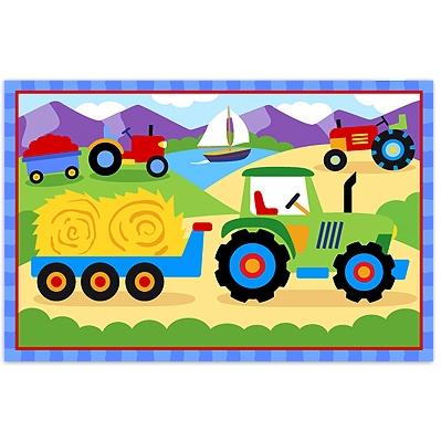 Olive Kids Laminate Placemat - Trains Planes And Trucks Tractor