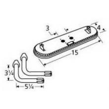 Stainless Steel Oval Twin, Centered, 3 Inch Offset Burner 19002-79002