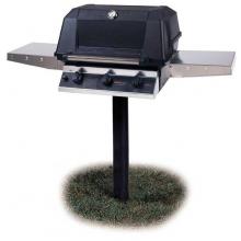 MHP Gas Grills WHRG4DD Hybrid Natural Gas Grill W/ SearMagic Grids On In-Ground Post