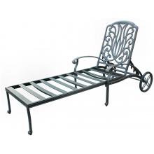 Darlee Elisabeth Cast Aluminum Outdoor Patio Chaise Lounge With Cushions - Antique Bronze