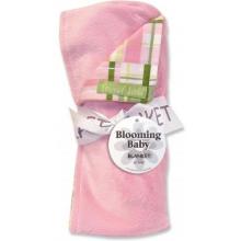 Trend Lab Velour Baby Blanket - Nantucket Pink
