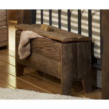 Groovy Stuff Rustic Teak Wood Split Log Quilt Storage Box - TF-365