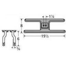 Cast Iron H Twin, Centered, 1.25 Inch Offset Burner 20602-70702