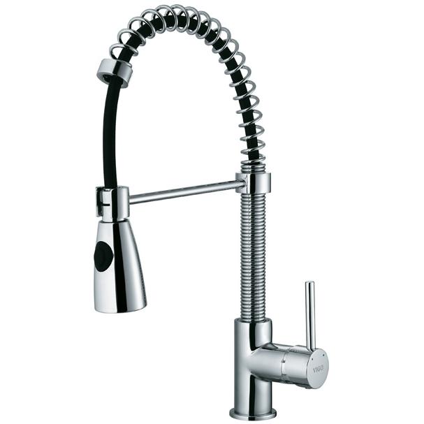 Vigo Chrome Pull-Out Spray Kitchen Faucet - VG02003CH.