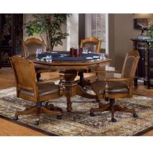 Hillsdale Nassau 5 Piece Game Set W/ Leather Back Game Chair - Brown - 6060GTBC