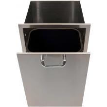 BBQ Guys 260 Series Roll Out Trash Bin Front View with Trashcan