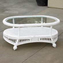 North Cape Montego Coffee Table (with Glass Top) - White