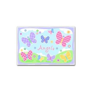 Olive Kids Personalized Laminate Placemat - Butterfly Garden