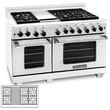 American Range ARR-486GR 48 Inch Natural Gas Range With 6 Burners And Grill - Stainless Steel