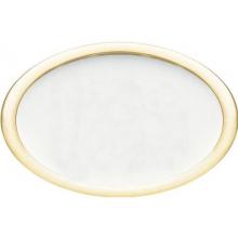 HouseMark Series Small Oval Address Plaque - White W/ Polished Brass