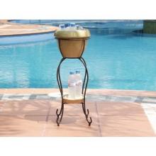 Alfresco Home Duetto Outdoor Beverage Cooler With Shelf And Stand - Antique Cream