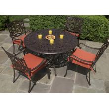 Alfresco Home Sydney 48 Inch Round Dining Set - Truffle