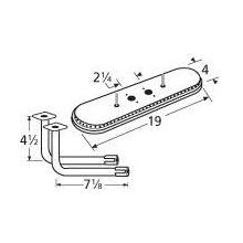 Stainless Steel Oval Twin, Centered, 2.25 Inch Offset Burner 15202-71112