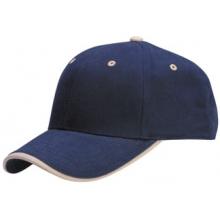 Cobra Caps Heavy Brushed Cotton Twill Cap - Navy/Khaki