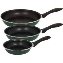 Provence Green Gloss Enamel On Steel 7 Inch, 9 Inch & 11 Inch Fry Pan Set (3 Pcs)