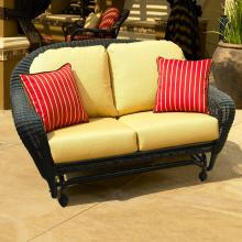 North Cape Port Royal Wicker Double Glider - Espresso