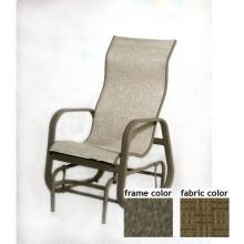 Bonaire Aluminum High Back Sling Glider With River Rock Frame And C0601 Fabric