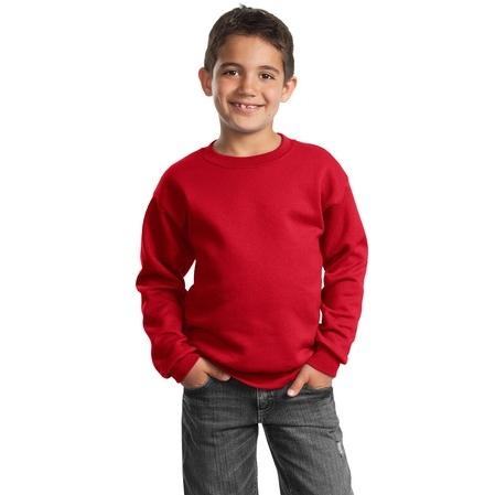 Port & Company Youth Crewneck Sweatshirt Medium - Red