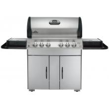 Napoleon Mirage M605RSBINSS-1 Natural Gas Grill With Infrared Rear Burner, Sear Burner, And Side Burner On Cart