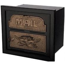 Classic Series High Security Locking Column Mailbox Faceplate - Black W/ Antique Bronze