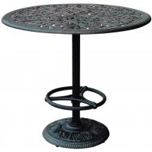 Darlee Series 80 Pedestal Cast Aluminum Outdoor Patio Bar Table - 42 Inch Round - Antique Bronze