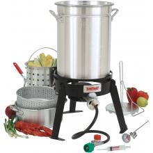 Bayou Classic Fryers & Outdoor Cooking Package 30 Quart Aluminum Turkey Fryer