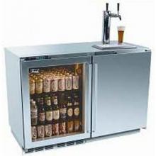 Perlick Refrigerators Built In Refrigerator And Kegerator With Overlay Glass Door, Integrated Door, And 2 Taps - Requires Custom Panels