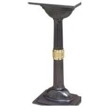 Classic Series Mailbox Post - Charcoal W/ Polished Brass