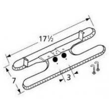 Stainless Steel H Twin, Centered, 2.25 Inch Offset Burner Head 14502