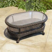 North Cape Montclair Coffee Table With Glass Top - Cappuccino