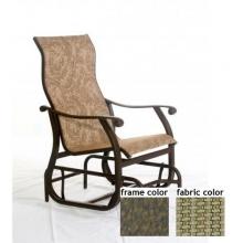 Sterling Aluminum High Back Sling Glider With River Rock Frame And B0652 Fabric
