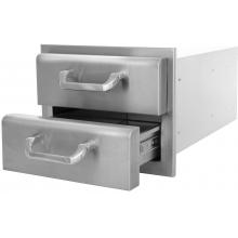 BBQ Guys Kingston Raised Series 14 Inch Double Access Drawer