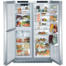 Liebherr SBS-24I1 23.8 Cu. Ft. Capacity 3 Zone Built-In Side-By-Side Refrigerator / Freezer - Custom Panel Door / Stainless Steel Cabinet