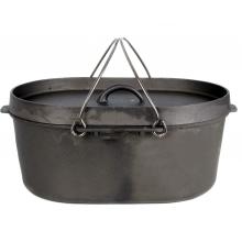 Cajun Cookware Pots With Lid 8 Quart Oval Cast Iron Casserole Pot