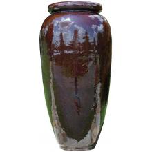 Alfresco Home Anello Tall Planter- Cognac
