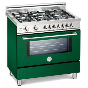 Bertazzoni Ranges 36 Inch Natural Gas 4.0 Cu. Ft. Dual Fuel Green Range X366PIRVE - Professional Series